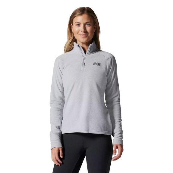 Mountain Hardwear Women’s XL Gray Microchill 2.0 1/4 Long Sleeve Zip-T Fleece - Picture 7 of 7